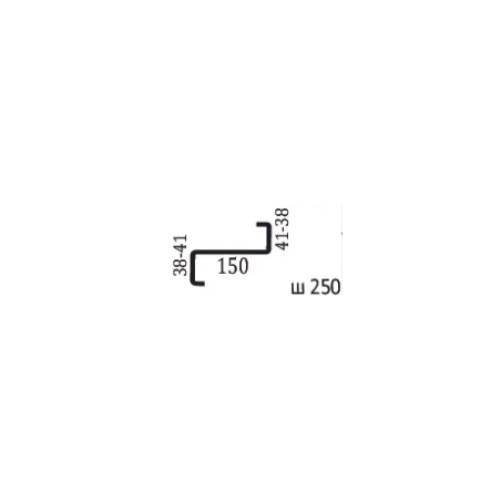 Z-профиль ГПЗ 150мм оцинкованный